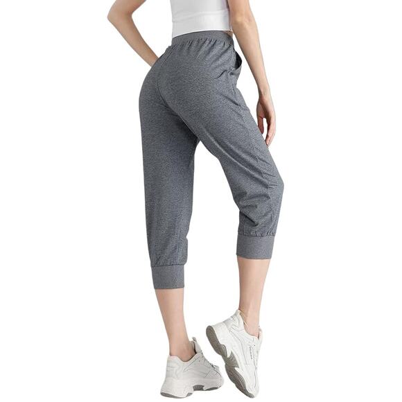 Soltrer Women's  Capri Sweatpants Comfy Athletic Pants with Pockets SZL - Picture 2 of 2